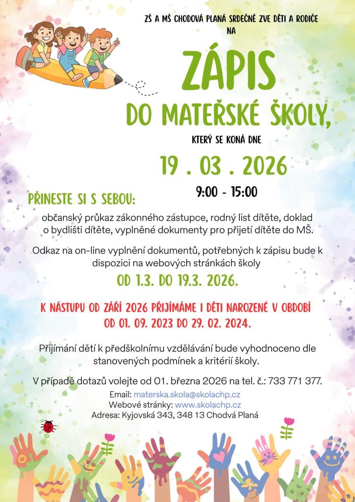Zápis do MŠ